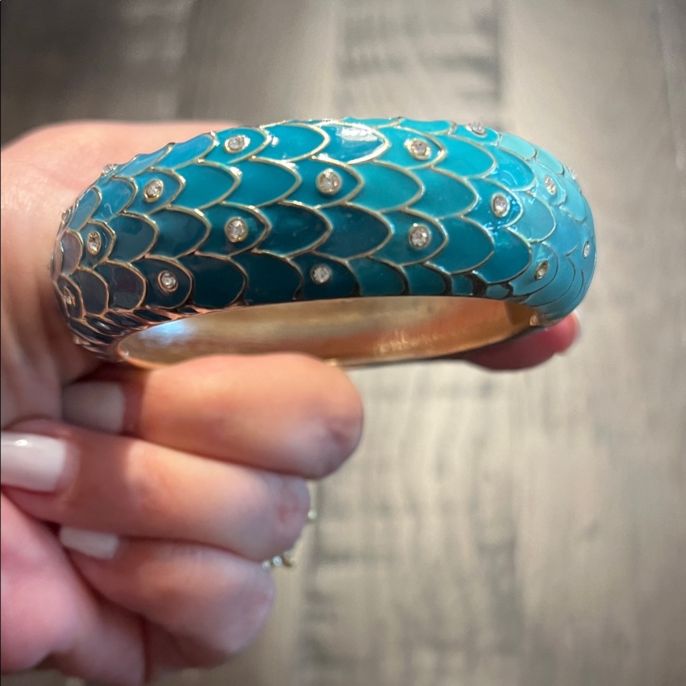 Elegant Blue Enamel Bracelet